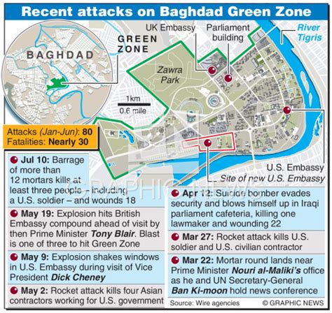 IRAQ: Green Zone recent attacks infographic