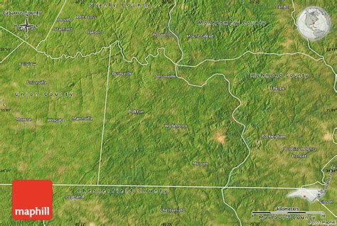 Satellite Map of Anson County