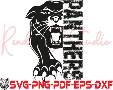 Panthers Png Panthers Panther Silhouette Svg Claws Svg Black Panther ...