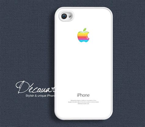 The iPhone 4 Case with Retro Rainbow Apple Logo | Gadgetsin