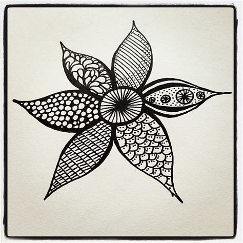 My first zentangle! #flower #art #zentangle #drawing #phot… | Flickr