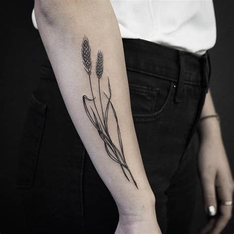 Straws of wheat tattoo - Tattoogrid.net