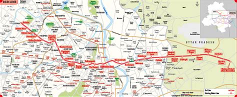 Delhi Metro Red Line Route Map and Stations List : Shaheed Sthal (New ...