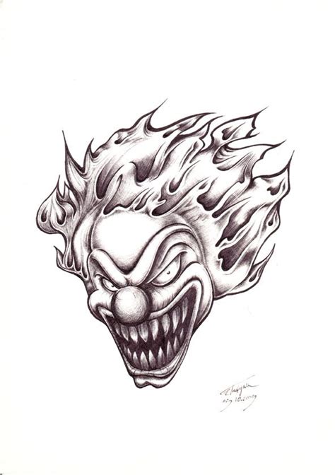 Clown 2 by ripley23 | Tatuaje estilo chicano, Tatuajes, Payasos malvados