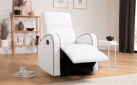 Ashby White Leather Recliner Armchair | Furniture Choice