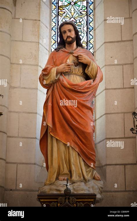 Jesus Christ statue in a Catholic church Stock Photo - Alamy