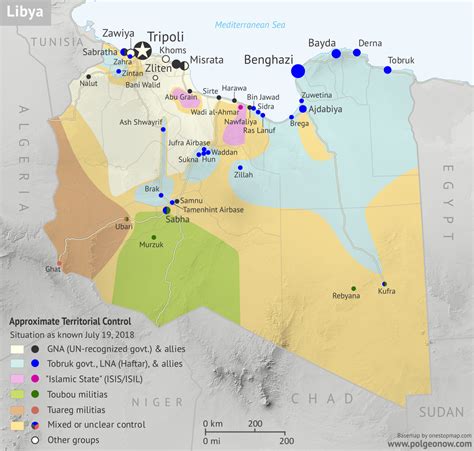 Libyan Civil War Map & Timeline - July 2018 - Political Geography Now