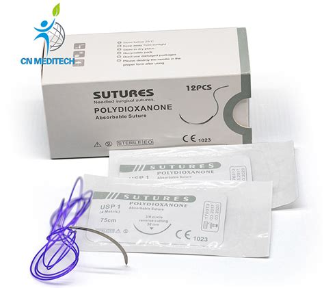 Absorbable Polydioxanone Monofilament Suture with Reverse Cutting ...