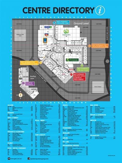 Centre Map - Gladstone Park Shopping Centre