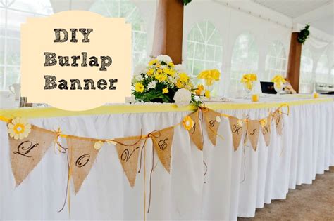 A burlap wedding banner - Debbiedoo's