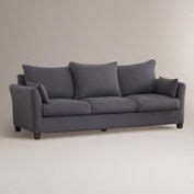 Charcoal Luxe Three-Seat Sofa Canvas Slipcover Collection $400 frame + $300 slipcover = $700 ...