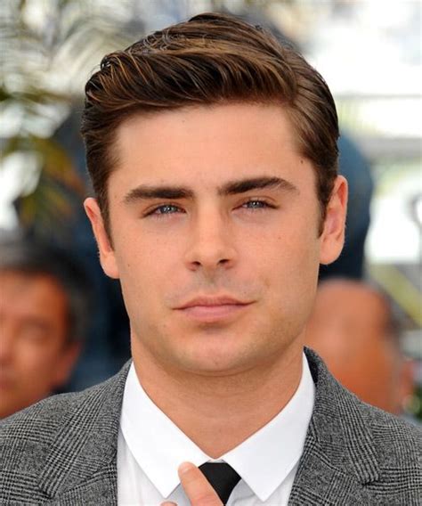 Zac Efron Short Straight Brunette Hairstyle | Mens hairstyles short ...