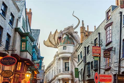 Harry Potter Universal Studios Gringotts And Diagon Alley Canvas Print otobento.co.id