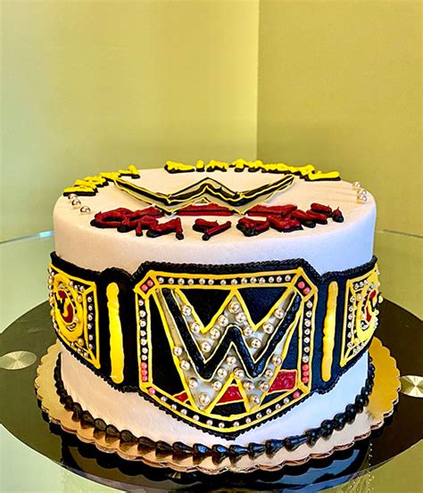 Wrestling Belt Layer Cake - Classy Girl Cupcakes