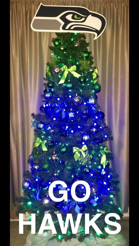 Seahawks Christmas tree. go Hawks | Christmas decorations, Christmas ...