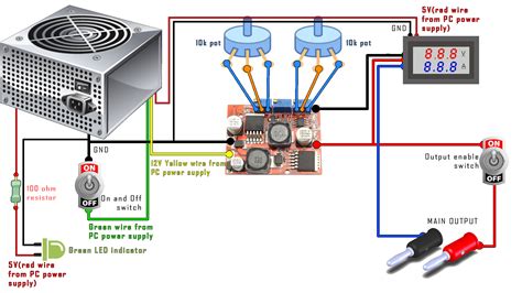 diy PC bench power supply schematic | Diy pc, Diy electronics, Computer power supplies