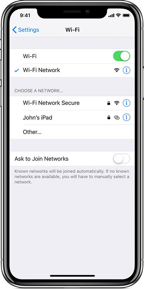 Connect to Wi-Fi on your iPhone, iPad, or iPod touch - Apple Support