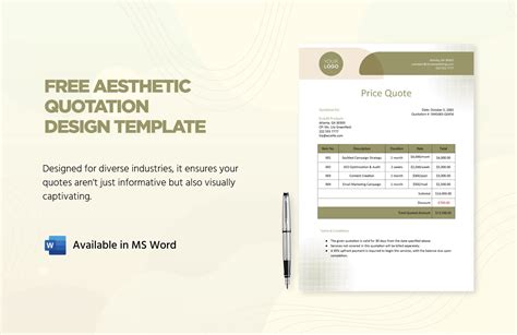 Free Aesthetic Quotation Design Template - Download in Word | Template.net