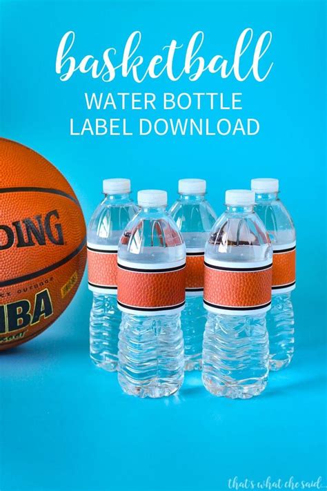 Free Printable Basketball Water Bottle Labels | Basketball water bottles, Water bottle labels ...