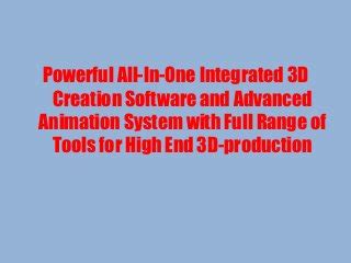 Popular 3d animation software