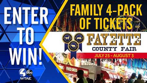 Fayette County Fair III Sweepstakes - Win Four pack of Tickets - ContestBig