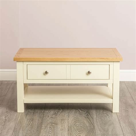 Farrow Cream Coffee Table with Drawer | Roseland Furniture