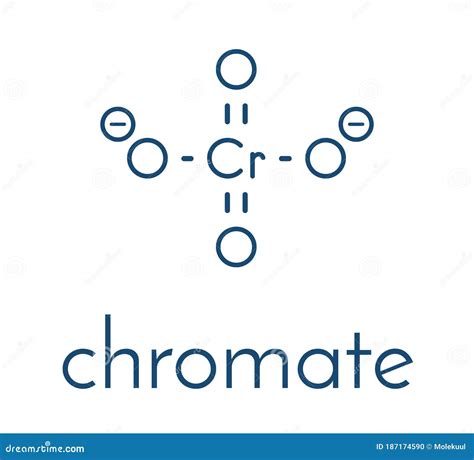 Chromate Anion, Chemical Structure. Skeletal Formula. Stock Vector ...