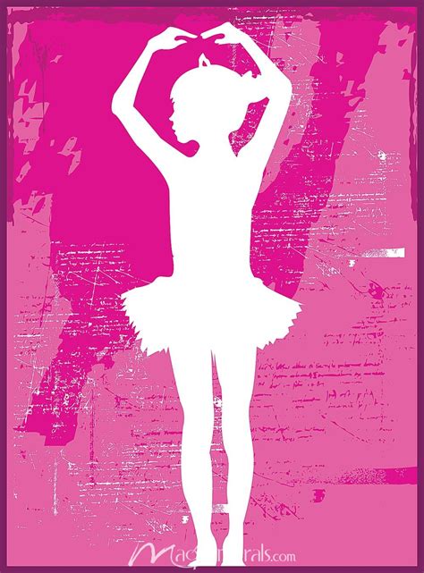 Ballerina in Pink Wallpaper Wall Mural by Magic Murals