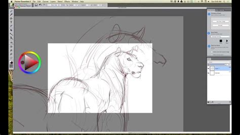 Wacom Intuos tutorial, Step 1: Concept & Rough Drawing in Corel Painter ... | Corel painter, Art ...