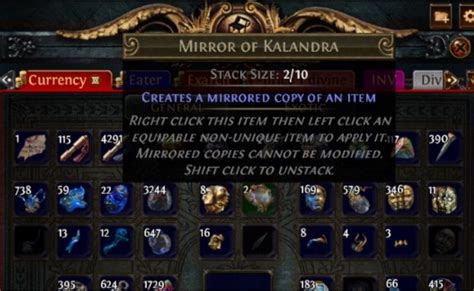 POE 3.20 Mirror Of Kalandra, divine orb, Video Gaming, Gaming ...