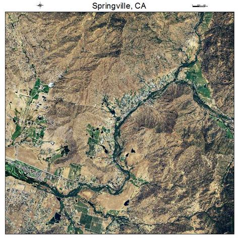 Aerial Photography Map of Springville, CA California