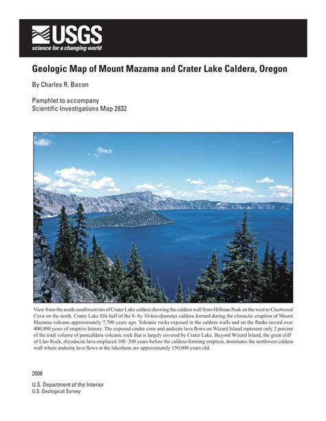 (PDF) Geologic Map of Mount Mazama and Crater Lake Caldera, …Knowledge of the geology and ...