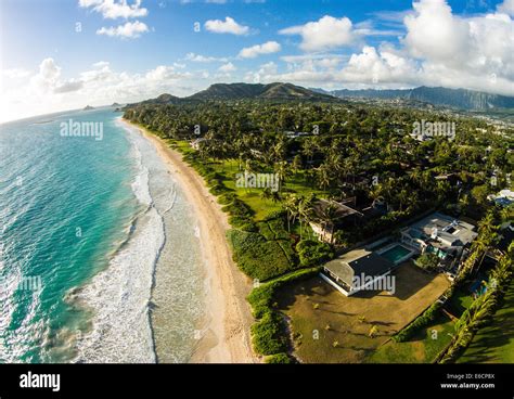 Aerial photograph of Kailua Beach, Oahu, Hawaii, USA Stock Photo - Alamy