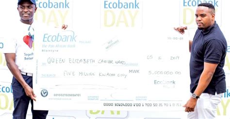 ECOBANK DONATES K5m TO QECH - Malawi's Largest Online Directory & National Search Engine