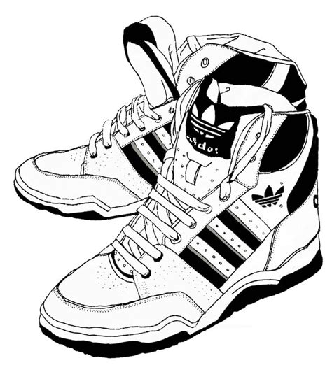 Adidas Sneakers coloring page - Download, Print or Color Online for Free