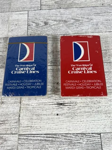 VINTAGE CARNIVAL CRUISE Lines Playing Card Cards Deck Set Of 2. One Sealed $15.00 - PicClick