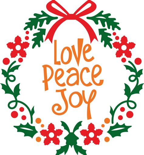 Joy love peace christmas wall sticker - TenStickers