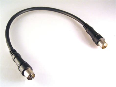 Short TV Aerial Plug to Socket 300mm Cable Moulded Connectors 75 Ohm Coax OM0847 | Rich Electronics