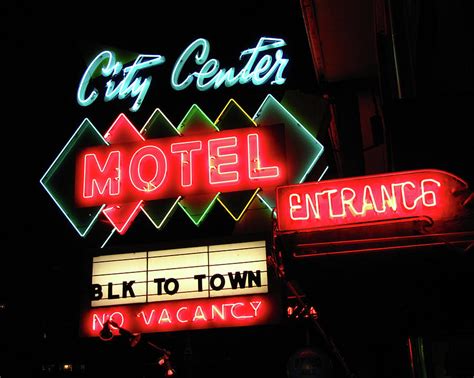 City Center Motel neon sign - Reno, Nevada Photograph by Steve Ellison ...