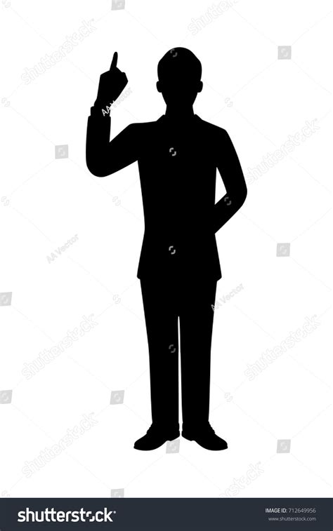 Vector Silhouette Standing Businessman Isolated Vector Stock Vector (Royalty Free) 712649956 ...