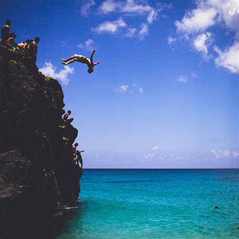 Have you done quarry cliff jumping in @bethvisitmck? | Waimea bay, 100 ...