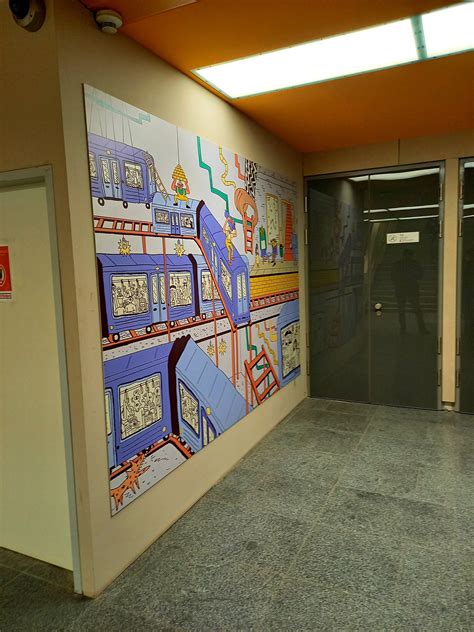 Urban artist creates crazy mural to decorate Budapest metro station ...