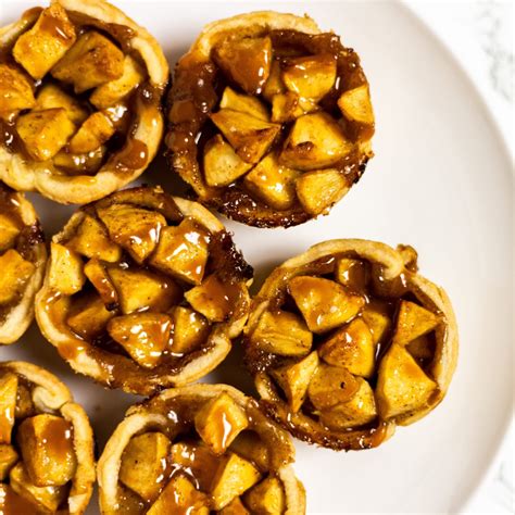 Mini Apple Tarts with Salted Caramel Drizzle - Love and Good Stuff