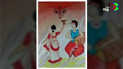 Durga Puja Drawing For Kids