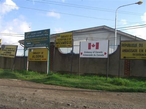 iEthio: Image of Embassy Signs in Addis Ababa, Ethiopia