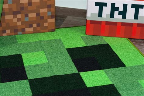 Minecraft Area Rug | Creeper Minecraft Decorations | Minecraft Rug ...