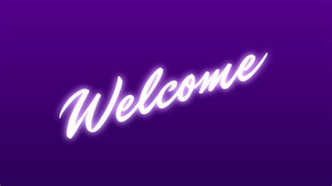 Welcome Animation Animated Glowing Neon Text Stock Footage Video (100% ...