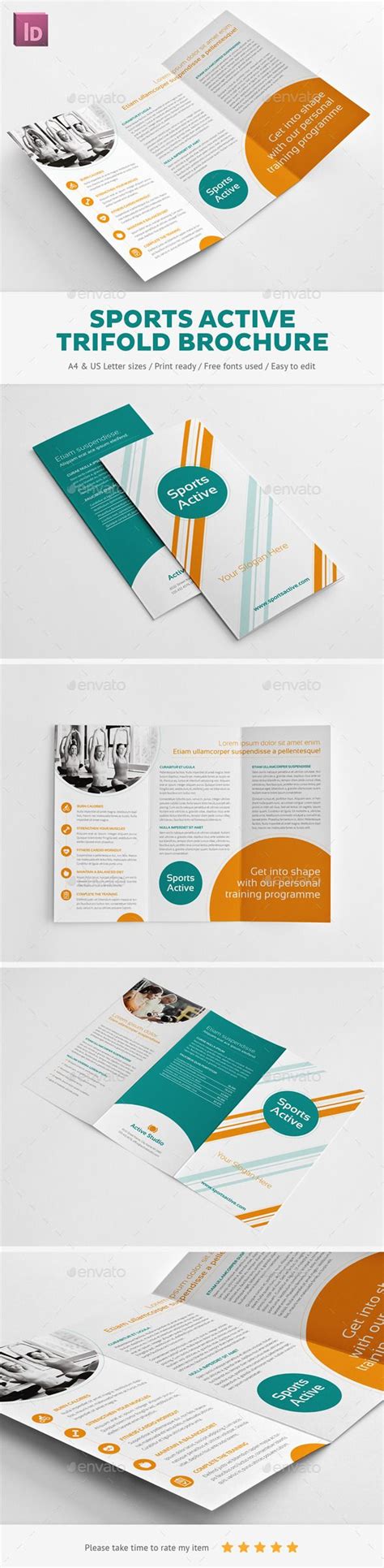 Sports Active Trifold Brochure | Trifold brochure, Brochure, Brochure design