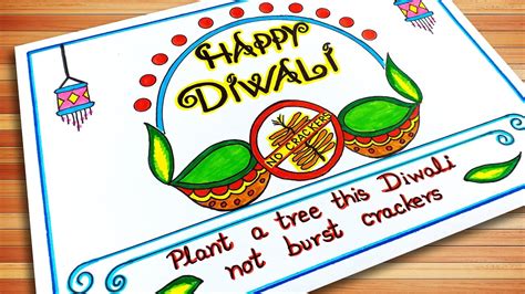 Green Diwali Drawing | Diwali Drawing Easy | Eco Friendly Diwali Poster ...