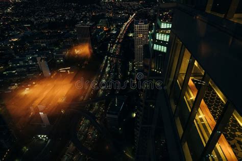 Night View of Los Angeles from a Skyscraper in Downtown, La, Usa - Dec ...